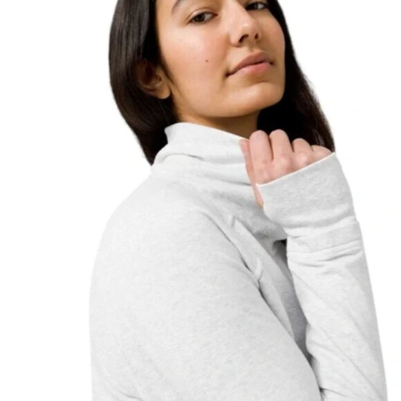 Lululemon | 'Find Your Unwind' Funnel Neck Heathered Grey Sweatshirt 6 - Picture 3 of 7